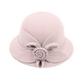 thumbnail image 1 of Baqcunre Bucket Hats for Women,Women's Autumn And Winter Round Top Casual Fisherman'S Basin Cap Small Bowler Hat C, 1 of 3