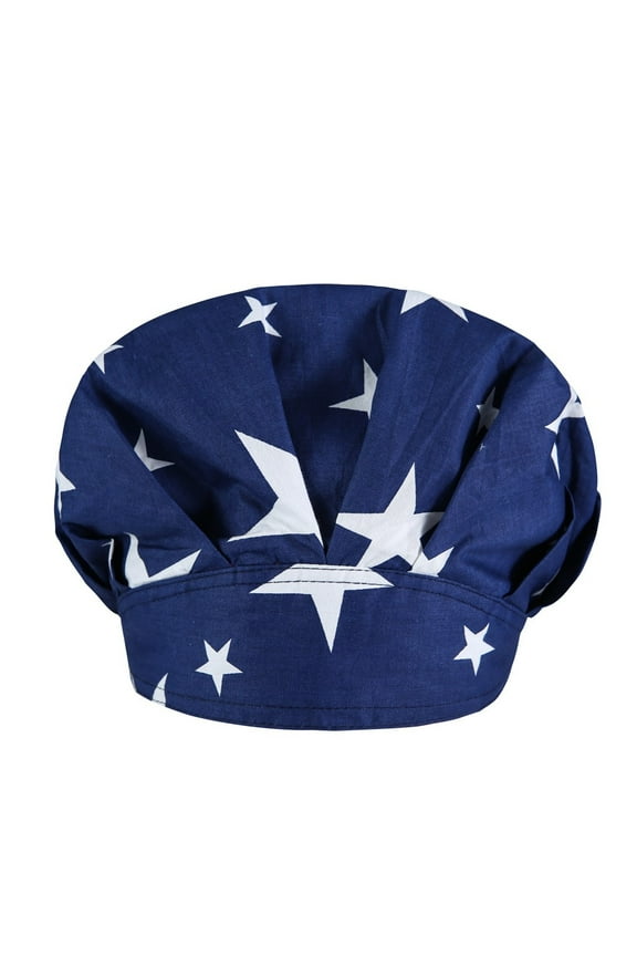 Caps for Women,Unisex Star Printed Cotton Headwrap Cap Doctors Nurses Surgical Cap Anti-Bacterial Anti Hair Loss A