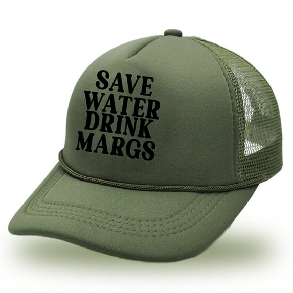 Baqcunre Cowboy Hat, Water Drink Margs Trucker Hat Trendy Vintage Funny Cute Graphic Country Tequila Beer Hat Women Men, Cowgirl Hat, Cowboy Hats for Women, Cowboy Hat Men