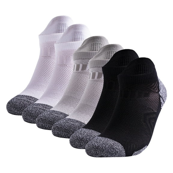 Baqcunre Crew Socks for Women Mens And Womens Daily Leisure Simple Solid Color Towel Bottom Thickened Cushioning Sweat Absorption And Breathable Running Short Socks Sports Socks for Men