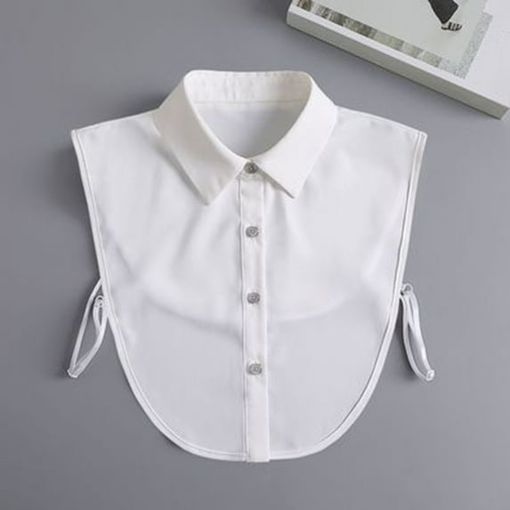 Baqcunre Clearance! Detachable Collar, Women Solid Ruffle Detachable Blouse with False Collar Half Elastic Waist Shirt Collar, Ties for Men, ,