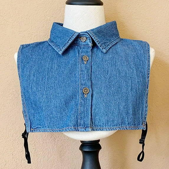 Baqcunre Clearance! Detachable Collar, Women Solid Ruffle Jeans Detachable Blouse with False Collar Half Elastic Waist Shirt Collar, Ties for Men, ,