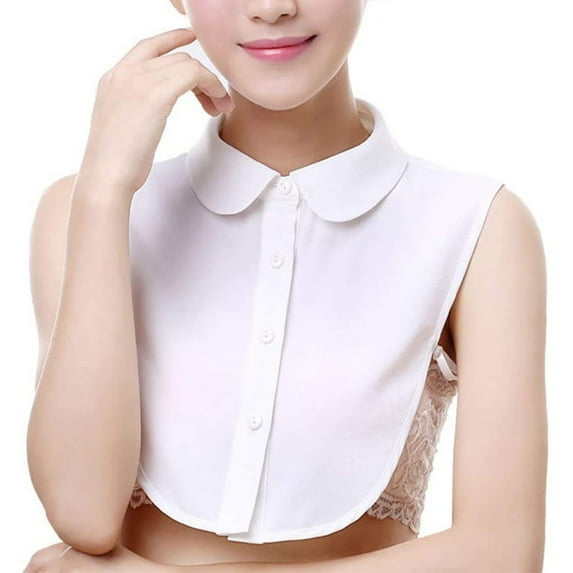 Baqcunre Detachable Collar for Women,Shirt Fake Collar Removable Girls Shirt Collar Semi Dickey Collar Accessories White