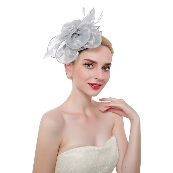 Baqcunre Clearance! Hair Accessories for Women, Hat for Women Wedding Flower Cocktail Mesh Feathers Hair Clip Tea Party Headband, Hair Bows, Hair Ties, Headbands for Women