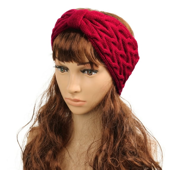 Baqcunre Hair Accessories for Women, Warm Winter Headbands for Women Cable Crochet Turban Ear Warmer Headband Gifts 1Pack, Hair Bows, Hair Ties, Headbands for Women