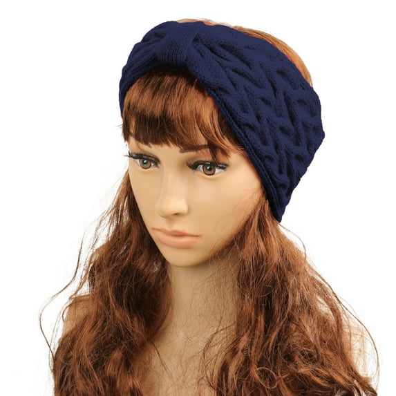 Baqcunre Clearance! Hair Accessories for Women, Warm Winter Headbands for Women Cable Crochet Turban Ear Warmer Headband Gifts 1Pack, Hair Bows, Hair Ties, Headbands for Women