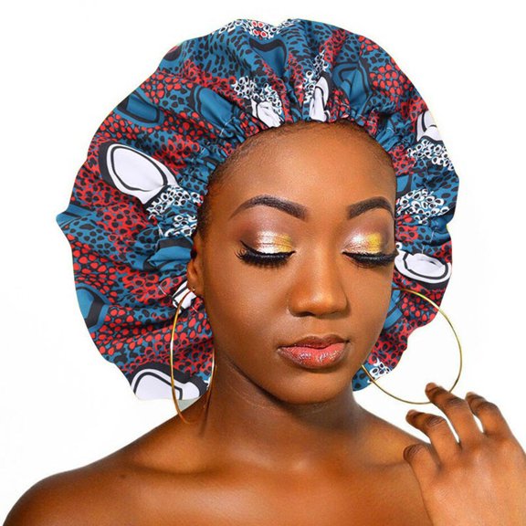 Baqcunre Hats for Women, Satin Lined Bonnet Women Big Size Beauty Print Satin Silk Bonnet Sleep Cap Hat,
