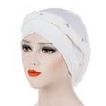 thumbnail image 1 of Baqcunre Hats for Women, Women Hat Muslim Solid One Tail Scarf Turban Warm Wrap Cap,, 1 of 2