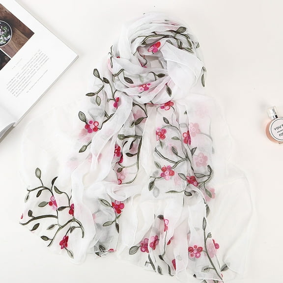 Baqcunre Clearance! Headbands for Women, Headband Embroidery Scarf Chiffon Hijabs Scarf Hijab Shawls Women Wrap Muslim Scarf, Bandanas for Women, Bandanas for Men