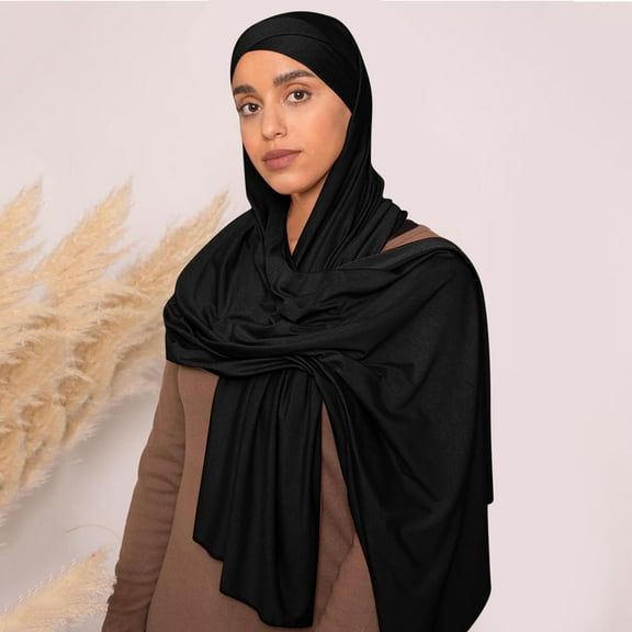 Baqcunre Headbands for Women, Muslim Head Scarf Solid Color Long Scarf Wrap Scarves Cotton Scarf for Women Fashion, Bandanas for Women, Bandanas for Men