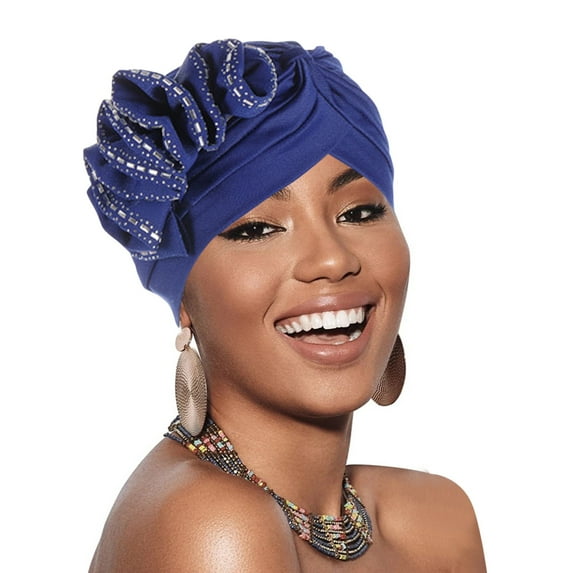 Baqcunre Headbands for Women, Women Cancer Head Hat Cap Ethnic Floral Hair Cover Wrap Turban Headwear Turban Cap for Ladies, Bandanas for Women, Bandanas for Men