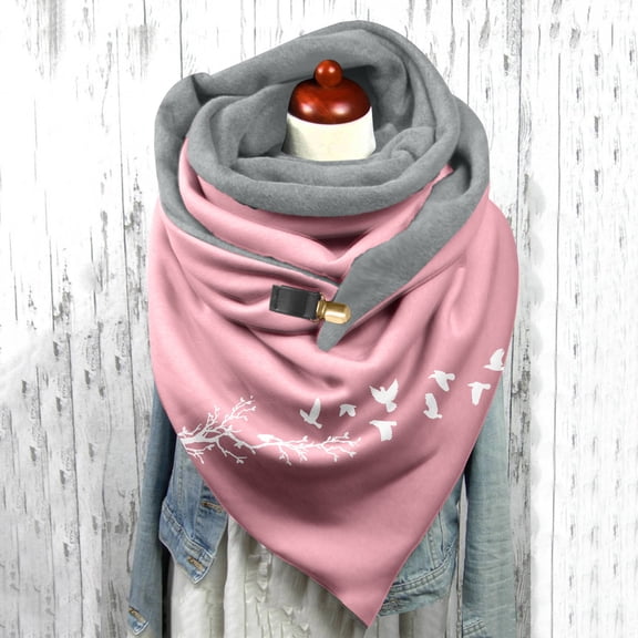 Baqcunre Clearance! Headbands for Women, Women Feather Vintage Print Boho Scarf Shawls Wraps Winter Warm Short Scarves, Bandanas for Women, Bandanas for Men