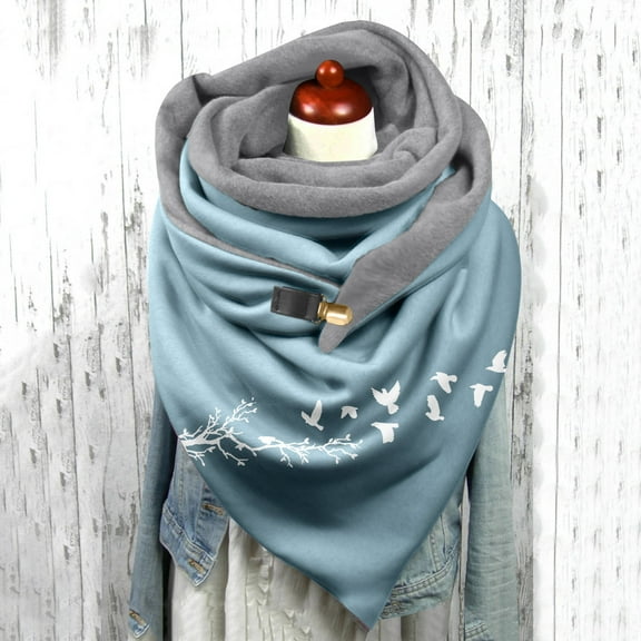 Baqcunre Headbands for Women, Women Feather Vintage Print Boho Scarf Shawls Wraps Winter Warm Short Scarves, Bandanas for Women, Bandanas for Men