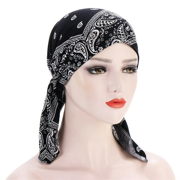 Baqcunre Headbands for Women, Women's Casual Turban Hat Floral Cap Cap Printed Muslim Headwear Head Baseball Caps, Bandanas for Women, Bandanas for Men