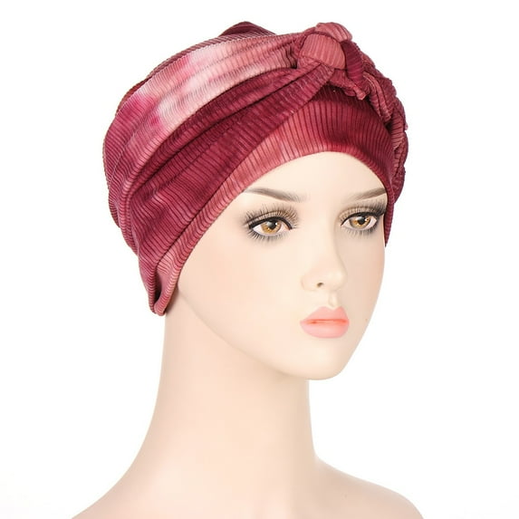 Baqcunre Headbands for Women, Women's Eid Al Fitr Tie Dyed Drawstring Multi Colored Soft Side Braided Headband Hat Muslim Headband, Bandanas for Women, Bandanas for Men