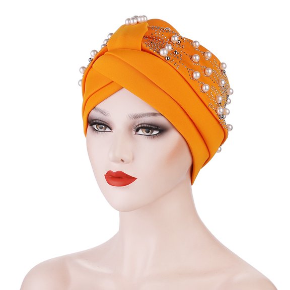 Baqcunre Clearance! Headbands for Women, Womens Fashion Solid Color Hot Diamond Pearl Headband Womens Elastic Headband Cap Headband Cap, Bandanas for Women, Bandanas for Men
