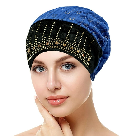 Baqcunre Clearance! Headbands for Women, Womens Fashionable Retro Hot Diamond Graphic Cut Out Patchwork Hood Cap, Bandanas for Women, Bandanas for Men