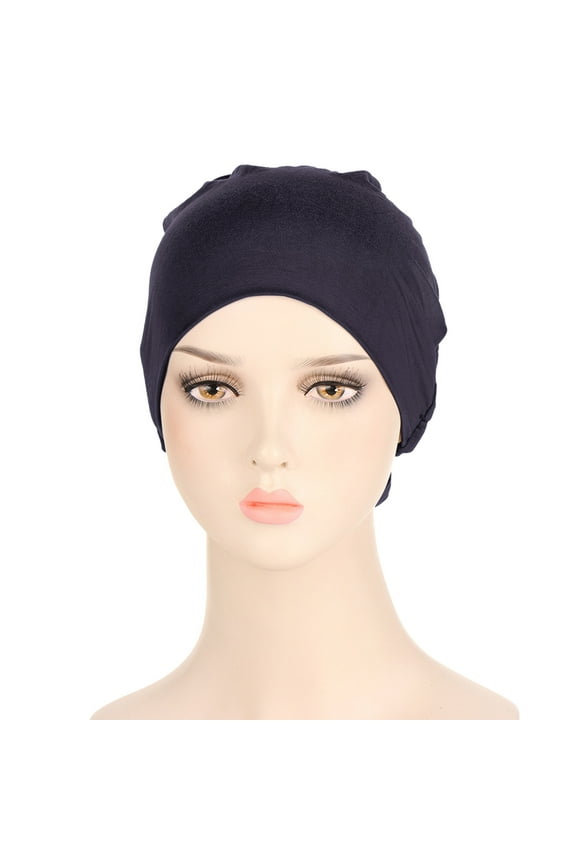 Clearance! Headbands for Women, Womens Reversible Adjustable Beading Braid Hat Muslim Ruffle Wrap Cap Sleep Caps Satin Lined Hair Bonnets, Bandanas for Women, Bandanas for Men