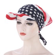 American Flag Headwrap Patriotic Doo Rag Red White and Blue (Stars and ...