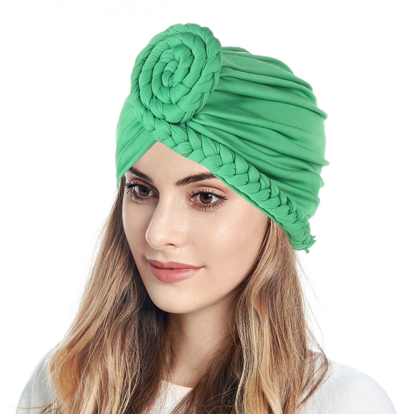 Bandeau Turban Plissé Femme - Headwrap Élégant Noeud