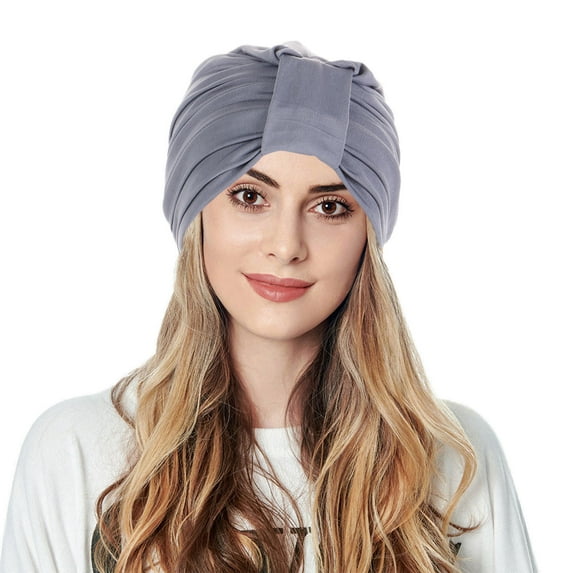 Baqcunre Clearance! Headbands for Women, Women Knot Fashion Pleated Turban Cap Headwrap Sleep Hat, Bandanas for Women, Bandanas for Men