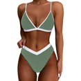 thumbnail image 1 of Baqcunre High-Cut & High-Waisted Bikini Sets for Women: Seductive Two-Piece Swimwear, 1 Pc Swimsuit Army Green L, 1 of 6