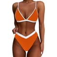 thumbnail image 1 of Baqcunre Clearance! High-Cut & High-Waisted Bikini Sets for Women: Seductive Two-Piece Swimwear, 1 PC Swimsuit Orange 2XL, 1 of 6