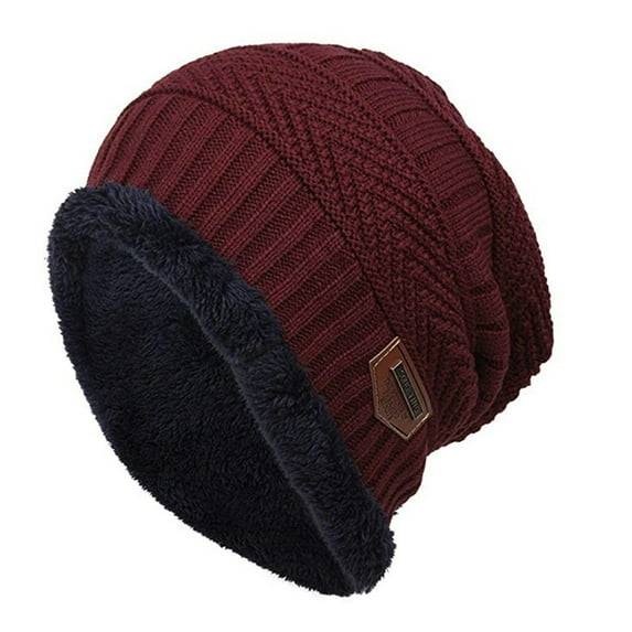 Baqcunre Knitted Bucket Hat, Contrast Men Warm Knitted Fleece Hats for Women Colors Fashion Winter ,
