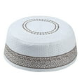 thumbnail image 1 of Baqcunre Kufi Hats for Men Muslim, Muslim Cotton Embroidered Flat Hat for Men Coffee S, 1 of 4