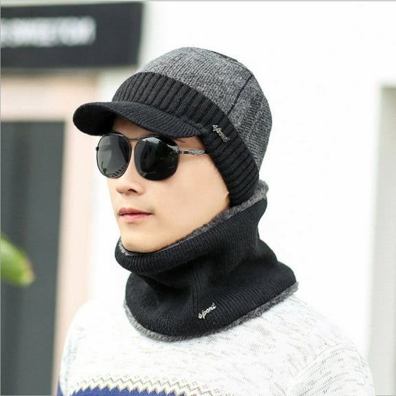 Baqcunre Scarf, Hat, Glove Set, Women And Men Winter Knit Warm Hats Scarf Purposehat Ear Windproof Hat, Scarf for Women, ,