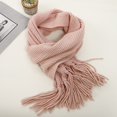 thumbnail image 1 of Baqcunre Clearance! Scarf for Women, Winter Solid Kint Feel Pashmina Shawls Wraps Ladies Light Scarf Warm Scarves Womens Long Shawl Wraps Large Scarves Knit Tassel Scarf,, 1 of 4
