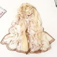 thumbnail image 1 of Baqcunre Scarf for Women, 160*50Cm Women Flower Print Long Soft Wrap Scarf Simulation Silk Shawl Scarves,, 1 of 4