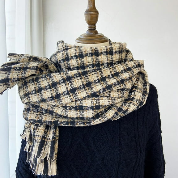 Baqcunre Scarf for Women, Women Fall Winter Scarf Classic Scarf Warm Soft Large Blanket Wrap Shawl Scarves,