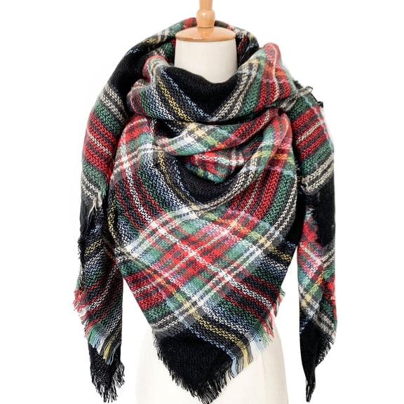 Baqcunre Clearance! Scarf for Women, Women's Winter Warm Increase Double-Sided Colorful Scarf Shawl,