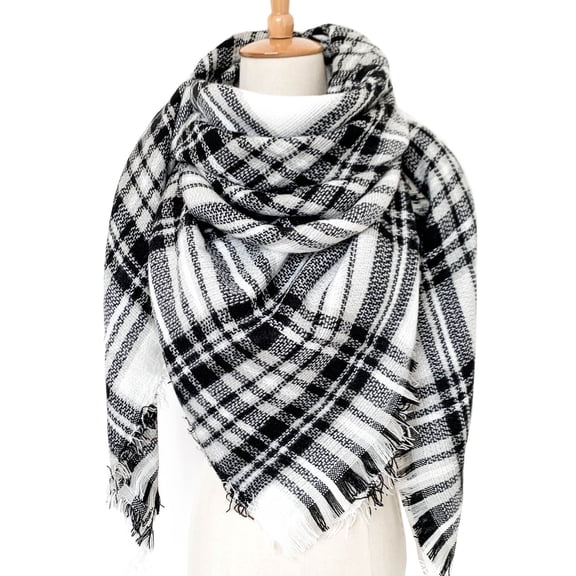 Baqcunre Clearance! Scarf for Women, Women's Winter Warm Increase Double-Sided Colorful Scarf Shawl,