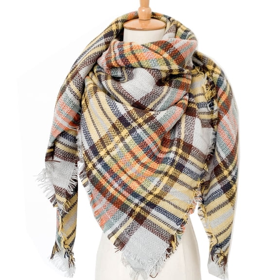 Baqcunre Scarf for Women, Women's Winter Warm Increase Double-Sided Colorful Scarf Shawl,