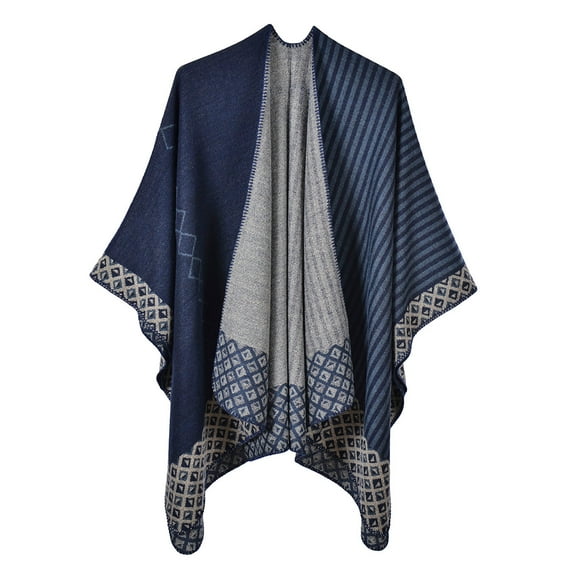 Baqcunre Clearance! Shawl Wraps for Women, Women's Plaid Printed Shawl Fashionable Warm Soft Cardigans Scarf Double Sided Thickened Shawl, Pashmina Shawls And Wraps, White Shawl, Black Shawl