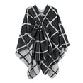 thumbnail image 1 of Baqcunre Clearance! Wraps for Women,Women's Shawl Wrap Poncho Cape Open Front Cardigan for Fall Winter Black, 1 of 10