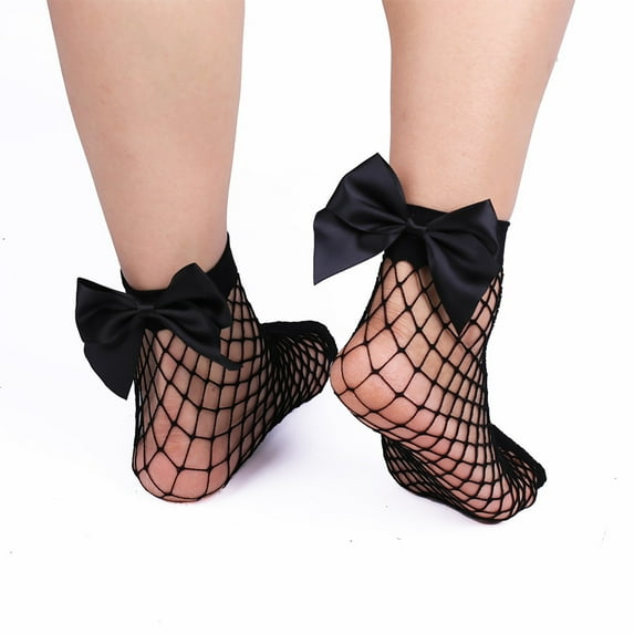 Baqcunre Short Socks for Women, Women Ruffle Fishnet Ankle High Socks Mesh Lace Fish Net Short Socks, Short Crew Socks for Women, Womens Short Socks