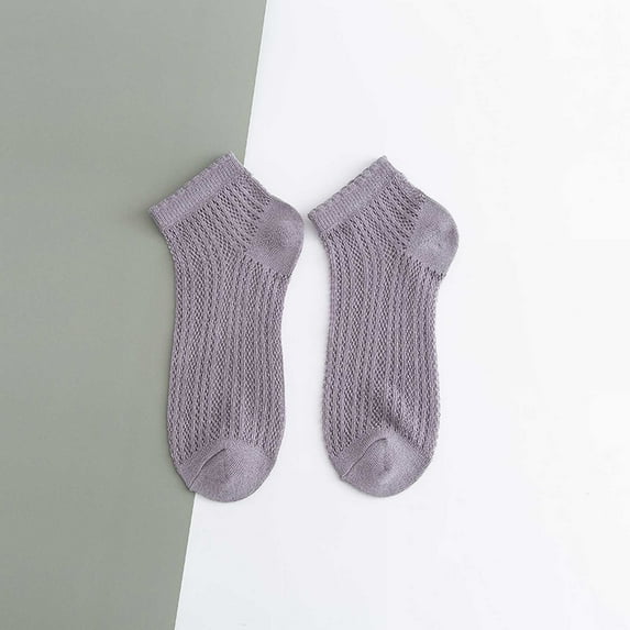 Baqcunre Clearance! Short Socks for Women, Women's Solid Color Light Mesh Breathable And Comfortable Spring And Summer Thin Short Socks, Short Crew Socks for Women, Womens Short Socks