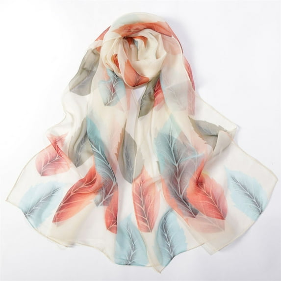 Baqcunre Clearance! Silk Scarf, Scarfs for Women Lightweight Print Floral Pattern Scarf Shawl Fashion Scarves Shawls And Wraps for Spring,
