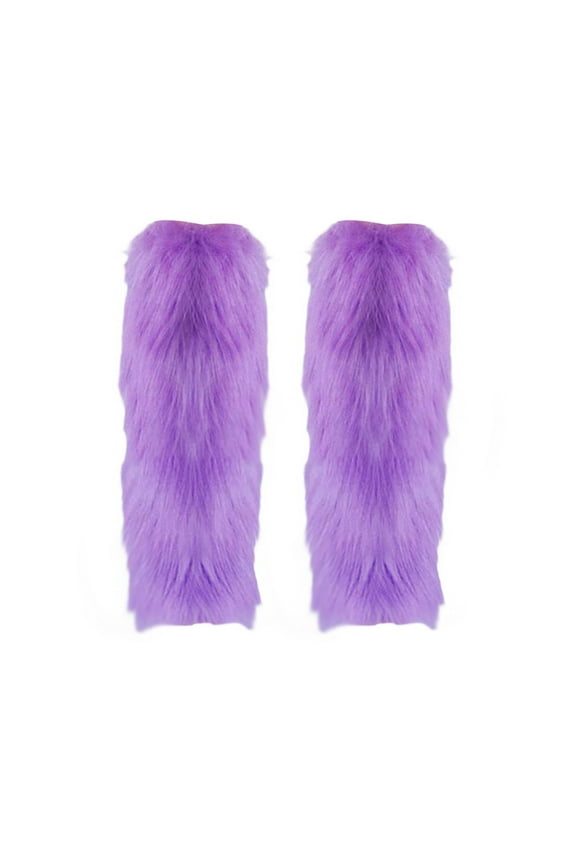 Stockings for Women,Furry Boot Cover Imitation Socks Shoe Cover Leg Cover Long Foot Cover Women's Leg Warm And Slim Purple