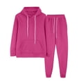 thumbnail image 1 of Baqcunre Sweatsuits Women 2 Piece Outfit,Sweatpants And Sweatshirt Set for Women 2 Piece Tracksuit Outfits Hoodie Sweatshirt And Jogging Sweatpants Suit Hot Pink, 1 of 8