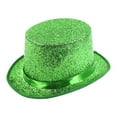 thumbnail image 1 of Baqcunre Top Hat, Men's Festive Jazz Hat Stage Performance Faced Flat Hat Green A, 1 of 4