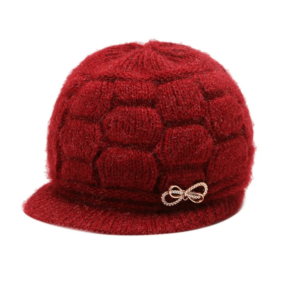 Baqcunre Clearance! Visor Hats for Women, Women Winter Warm Knit Hat Wool Snow Ski Caps with Visor, Sun Visors for Women, Golf Visor Womens