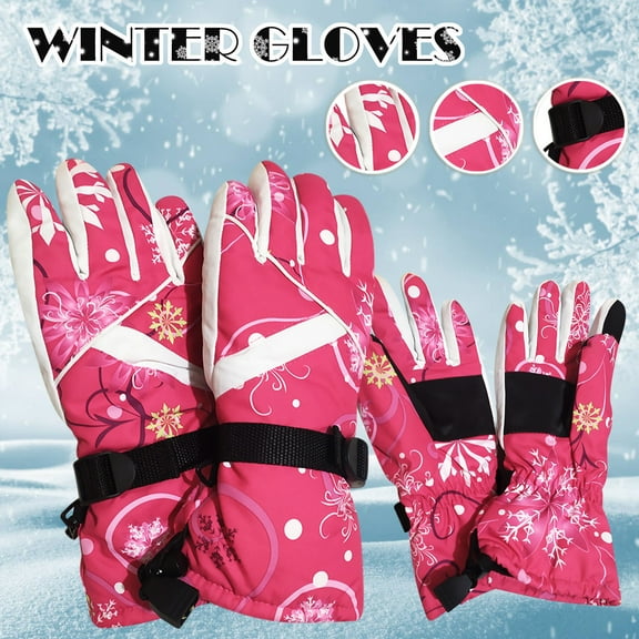 Baqcunre Clearance! Warm Gloves, Winter Gloves Adult Snow Windproof Mittens Outdoor Sports Skiing, Knitted Gloves, Heating Gloves