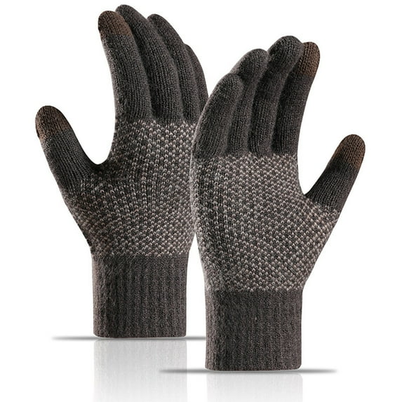 Baqcunre Clearance! Warm Gloves, Winter Men And Women Keep Warm Touching Screen Knit Gloves Elastic Cuff Soft Full Finger Gloves Mitten, Knitted Gloves, Heating Gloves