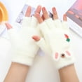 thumbnail image 1 of Baqcunre Clearance! Warm Gloves, Winter Thickened Warm Flip Up Fingerless Gloves for Students Riding Writing Women's Wool Half Finger Gloves Thermal Insulation Warm Convertible Mittens Cover,, 1 of 5