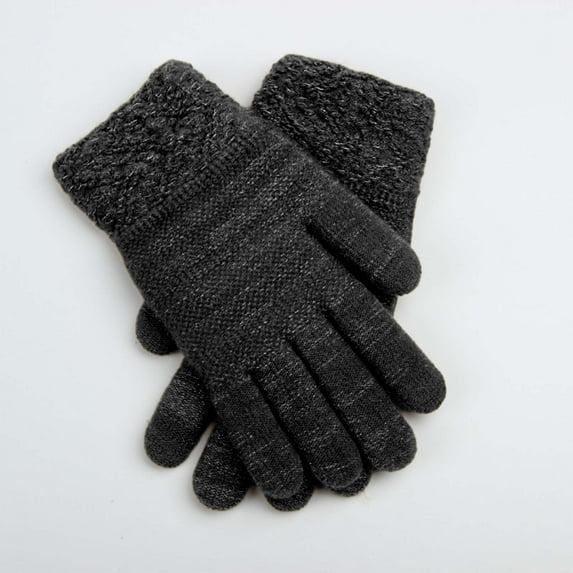 Baqcunre Clearance! Warm Gloves, Winter Warm And Fashionable Solid Color Knitted Full Finger Gloves for Men And Women, Knitted Gloves, Heating Gloves