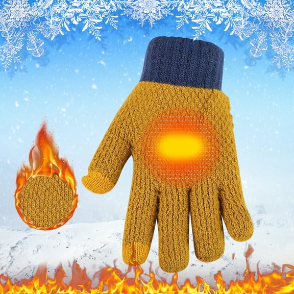 Baqcunre Clearance! Warm Gloves, Women Men Warm Stretch Knitted Gloves Mittens Winter Keep Warm Knitting Golves Outdoor Riding Mittens, Knitted Gloves, Heating Gloves
